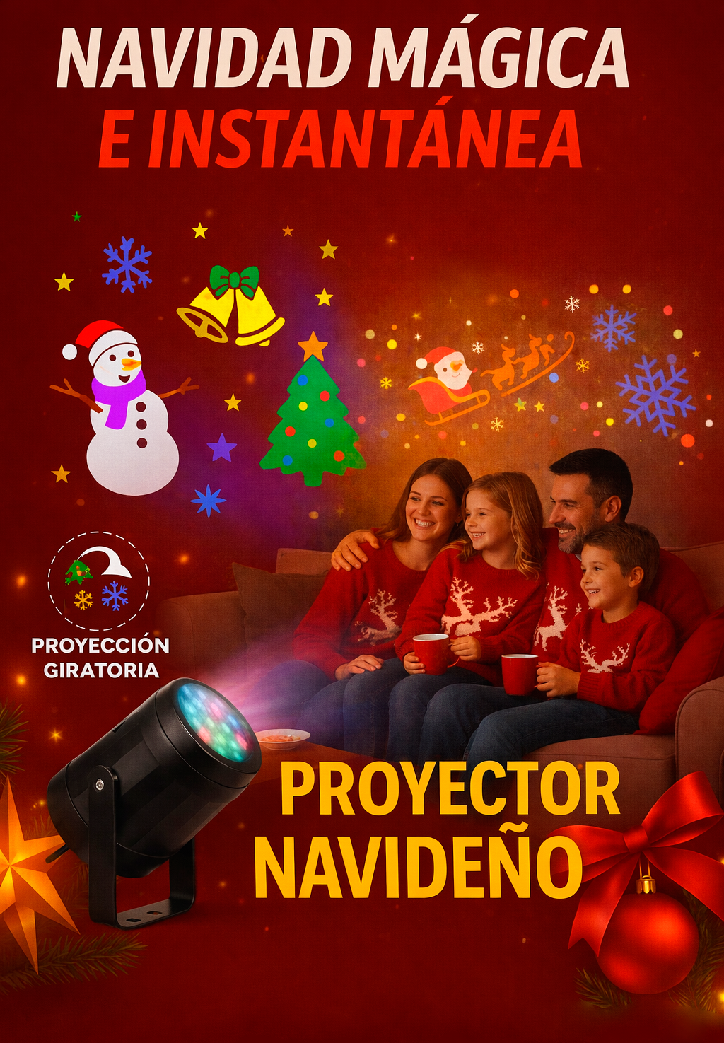 Proyector navideño led