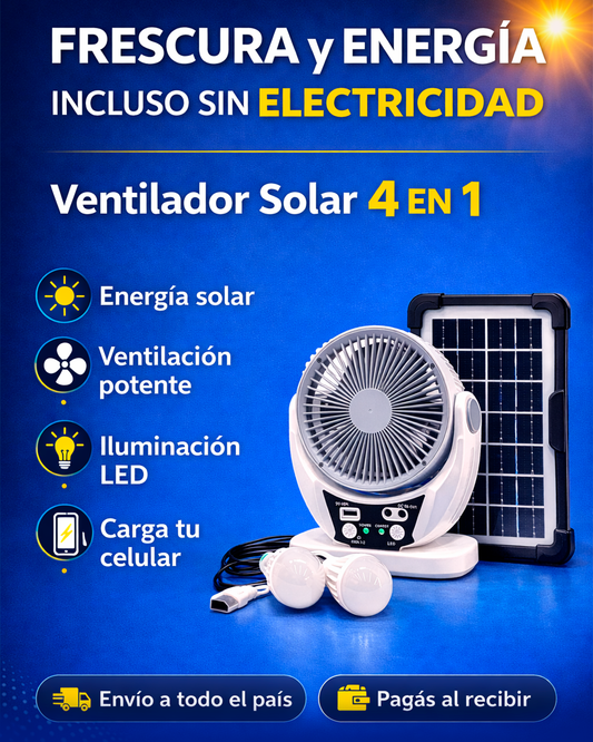 Ventilador Solar 4 en 1