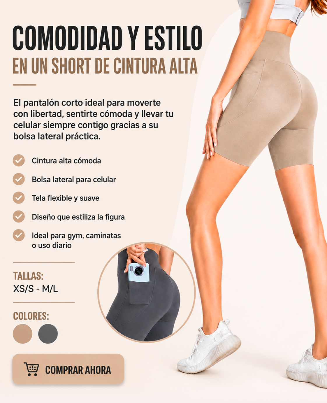 SHORT DE CINTURA ALTA