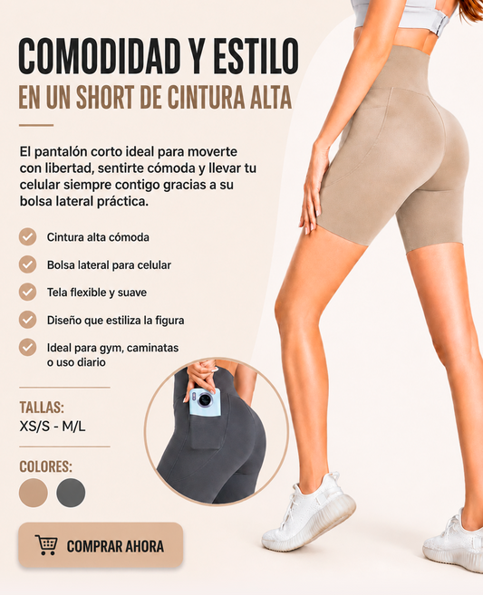 SHORT DE CINTURA ALTA