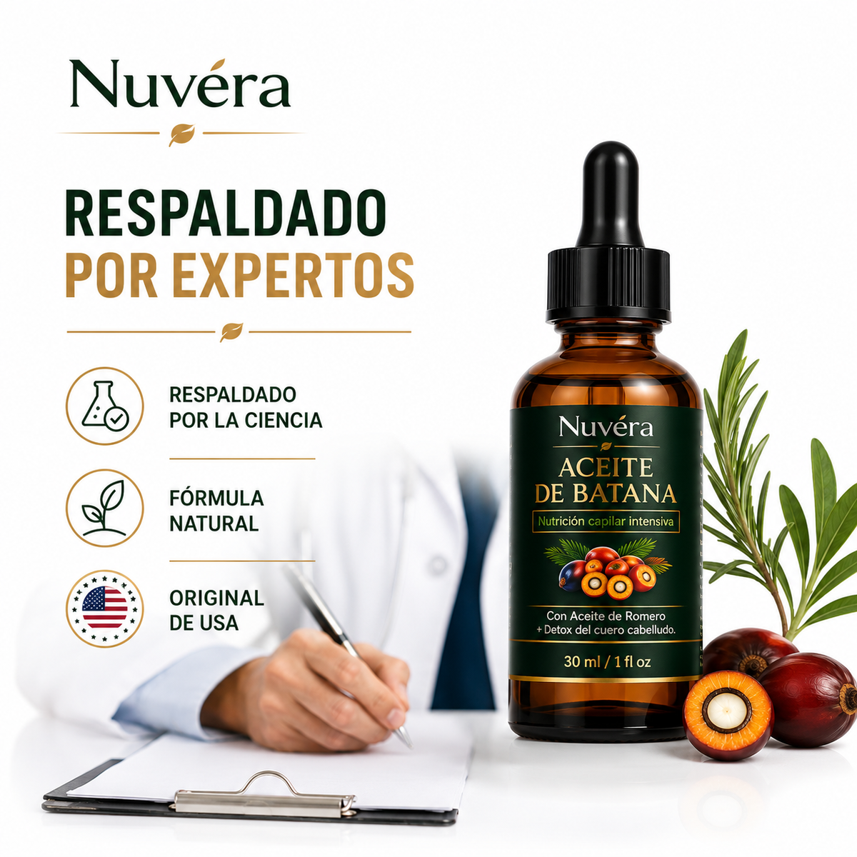 ACEITE NUVERA® DE BATANA PARA EL CRECIMIENTO CAPILAR