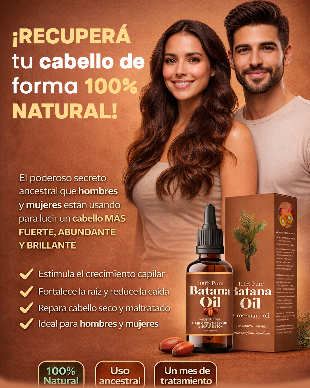 Aceite de Batana para el crecimiento capilar