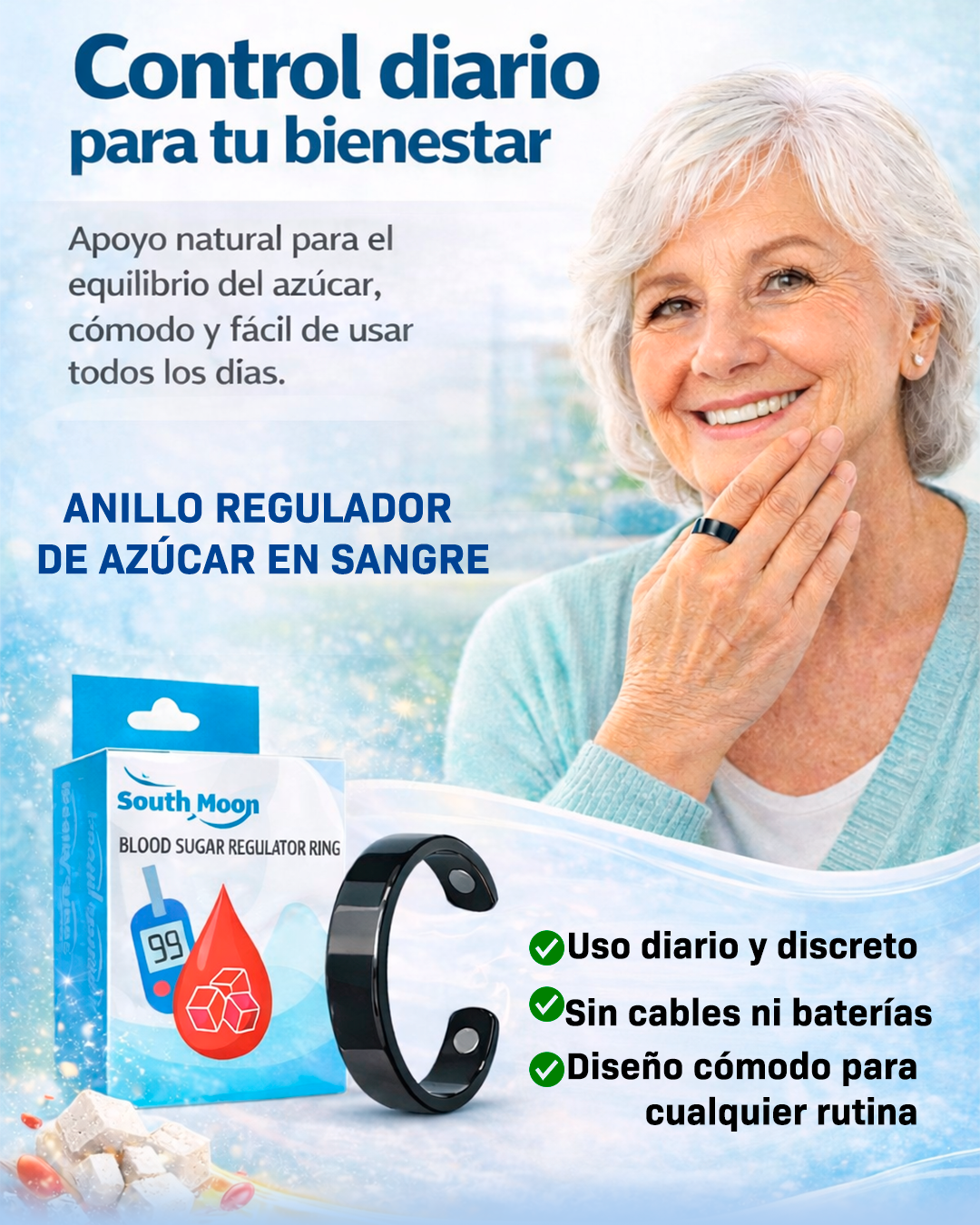 Anillo regulador de azucar en la sangre
