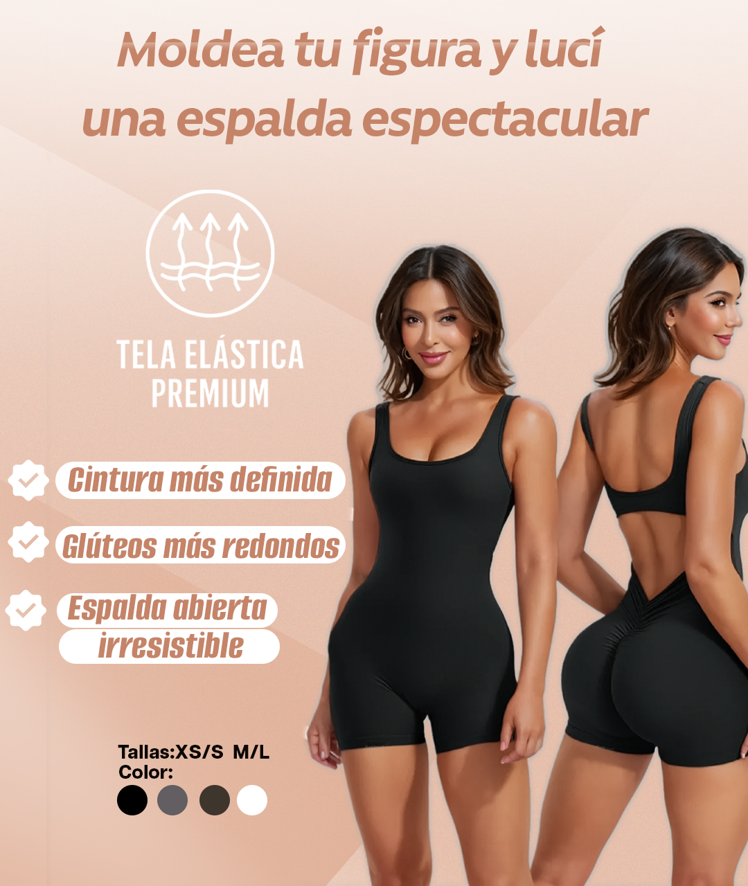 Enterizo Corto Espalda Sexy